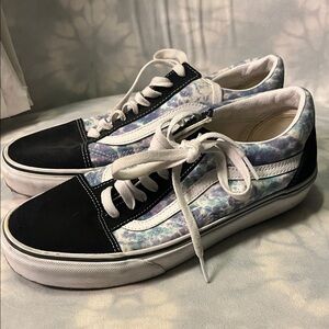 Vans Women's Black and Tie-Dye Sneakers